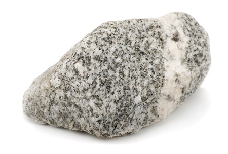 Granite rock isolated on whiteの写真素材