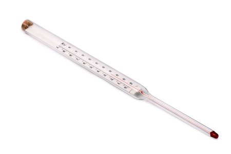 Laboratory thermometer isolated on white