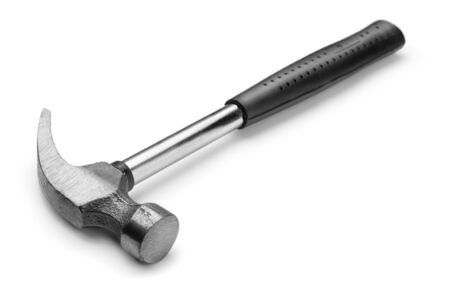 Claw hammer isolated on whiteの写真素材