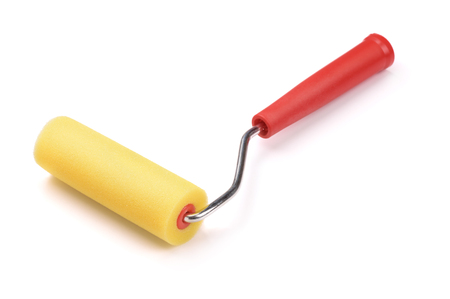 New paint roller isolated on white