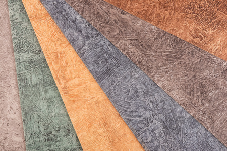 Close up of linoleum collectionの写真素材