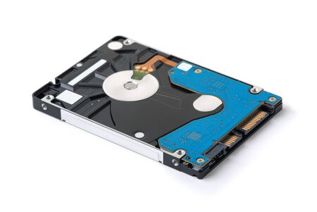Laptop internal hard disk drive isolated on white
