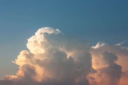 Sunset sky with a big cloud