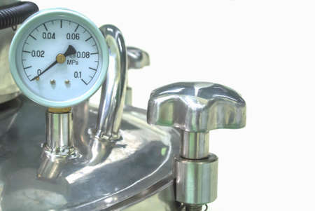 pressure gauge on mixing tank for food factory