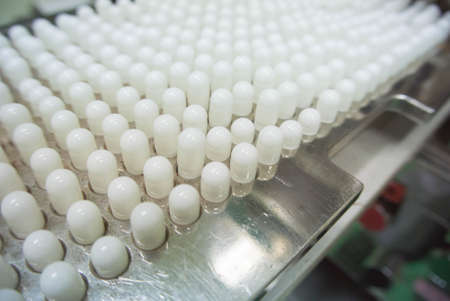 capsule filling machine in pharma or supplement  industryの写真素材