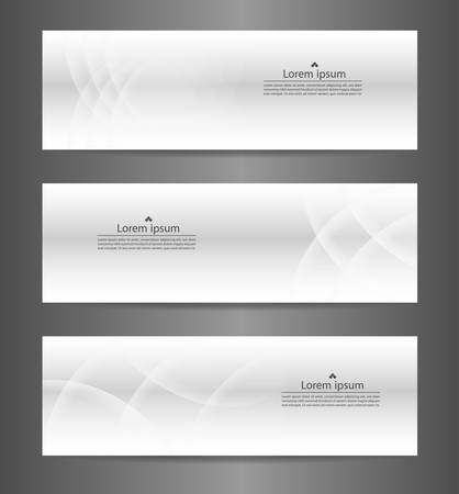 Set three gray abstract modern banner texture. Vector banner background for web banner design.Vector illustrationのイラスト素材