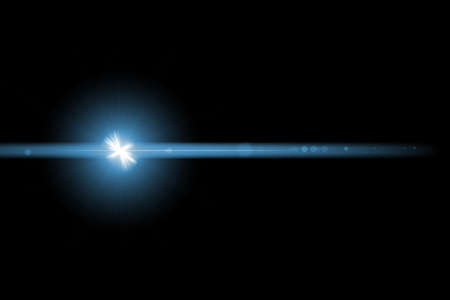 digital lens flare,sun burst on black background.の写真素材
