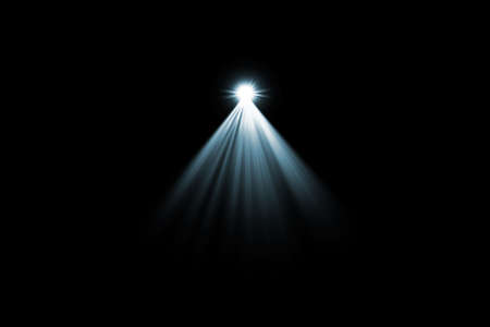 digital lens flare,sun burst on black background.の写真素材