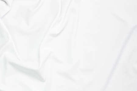 white fabric texture background,crumpled white cloth background.の写真素材