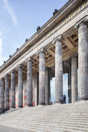 BERLIN, GERMANY - FEBRUARY 2, 2016: The Altes Museum is a museum building on Museum Island in Berlin, Germany. Since restoration work in 2010/11, it houses the Antikensammlung of the Berlin State Museums.のeditorial素材