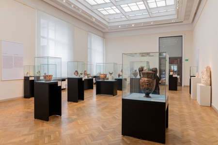 BERLIN, GERMANY - FEBRUARY 2, 2016: The Altes Museum is a museum building on Museum Island in Berlin, Germany. Since restoration work in 2010/11, it houses the Antikensammlung of the Berlin State Museums.のeditorial素材