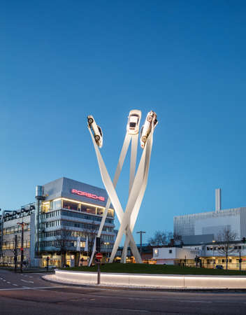 STUTTGART, GERMANY - SEP 18 2015: The Porsche Museum is an automobile museum in the Zuffenhausen...