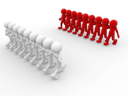 3d people - human character - team. 3d render illustrationの写真素材