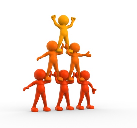 3d people- human character sit in the pyramid. 3d render illustration 3d people- human character sit in the pyramid. 3d render illustration