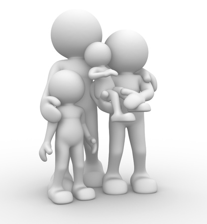 3d people - human character, person. Parents with children. Concept of family. 3d render 3d people - human character, person. Parents with children. Concept of family. 3d render