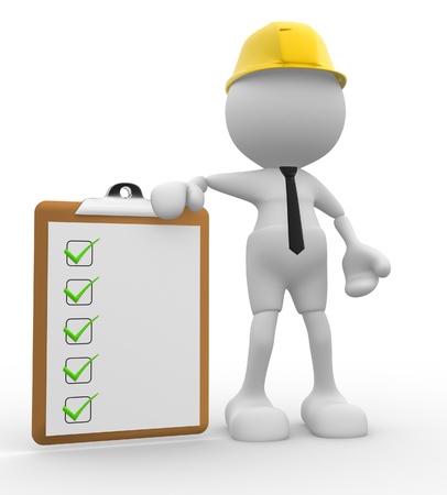 3d people - men , person with a clipboard. Engineer 3d people - men , person with a clipboard. Engineer