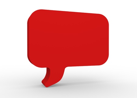 Blank red bubble. 3d render の写真素材