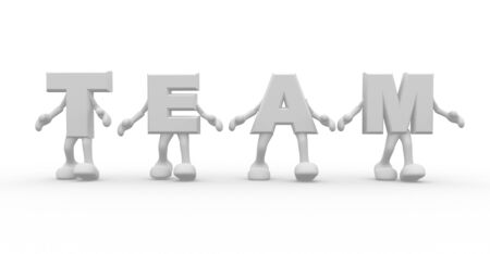 3d rendered word team. Concept of teamworkの写真素材