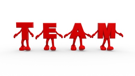 3d rendered word team. Concept of teamworkの写真素材
