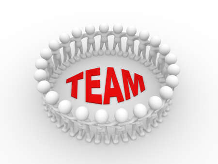 3d people - man, person  together. Concept of teamの写真素材