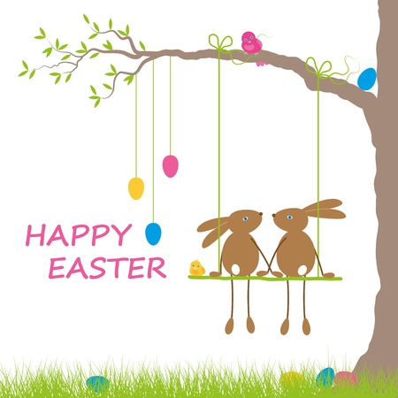 Easter cardのイラスト素材