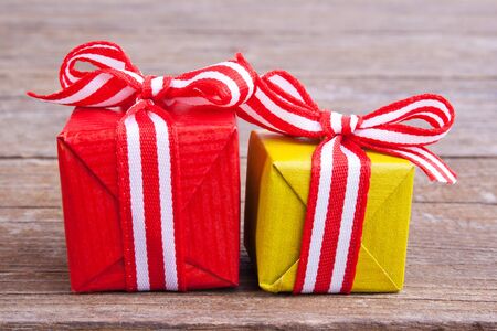 red and yellow presents