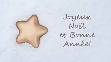 christmas card with golden starの写真素材