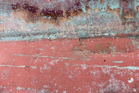 Old planks with peeling paintの写真素材