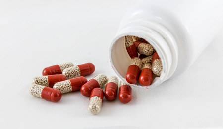 white box with a medicine in capsules