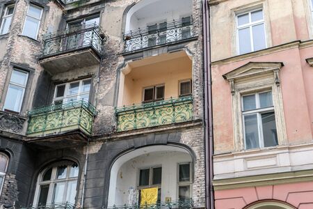 Facade of a old houseの写真素材