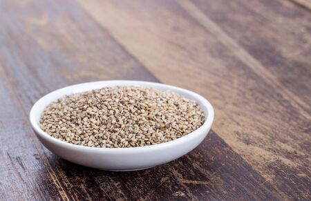 Porcelain bowl with sesameの写真素材