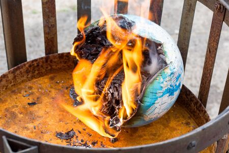 A Burning globeの写真素材