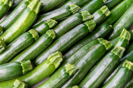 Fresh, little zucchinisの写真素材