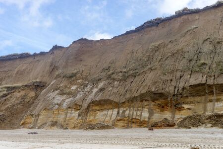 Dune destroyed by the storm surge on the island of Sylの写真素材