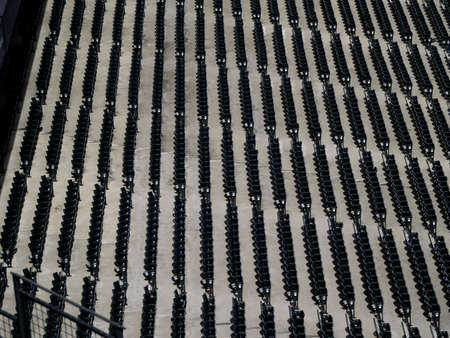 Many empty stadium seats at a major arena.の写真素材