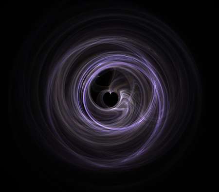 blue heart in a vortexの写真素材