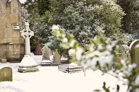 Snow in Cottingham East Yorkshire Februaryの写真素材
