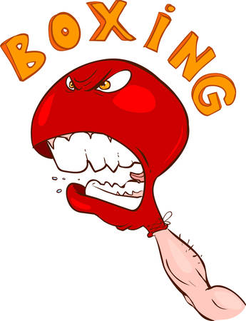 vector illustration of a angry boxing glovesのイラスト素材
