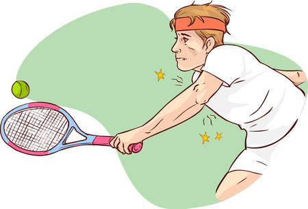 vector illustration of a Tennis elbowのイラスト素材