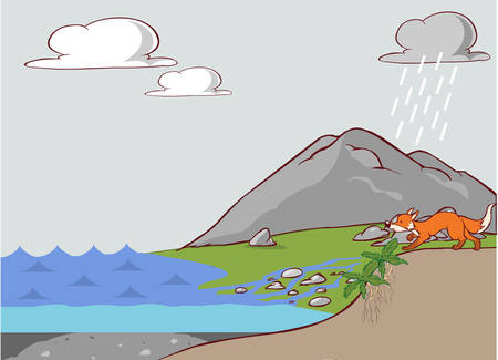 vector illustration of a phosphorus cycleのイラスト素材