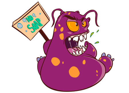 white background vector illustration of a germのイラスト素材