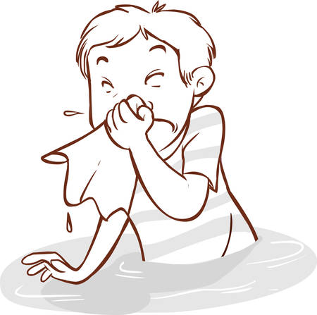 vector illustration of a runny nose peopleのイラスト素材