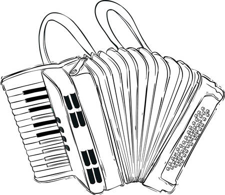 Vector illustration of a accordion illustrationのイラスト素材