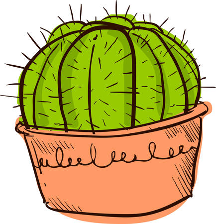 vector illustration Cactus flower, cactus isolated.のイラスト素材