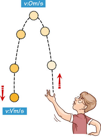 Demonstration of a forces and motion on fully labelled diagram.のイラスト素材
