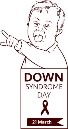 Down syndrome day card vector illustrationのイラスト素材