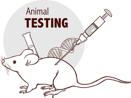 Vector image mouse in lab experimentsのイラスト素材