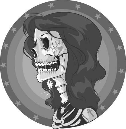 Art Skull Day of the dead. stock illustrationのイラスト素材