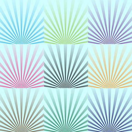 Abstract vector sun on a greenish background.のイラスト素材