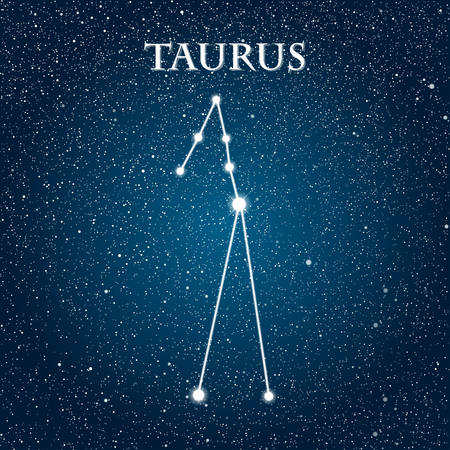 Vector astrological sign of the Zodiac. Horoscope against the starry sky.のイラスト素材